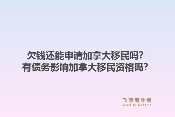 欠钱还能申请加拿大移民吗？有债务影响加拿大移民资格吗？1.jpg