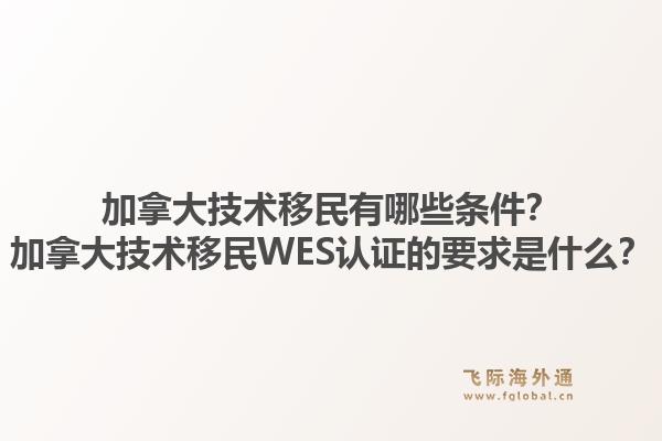 加拿大技术移民有哪些条件？加拿大技术移民wes认证的要求是什么？1.jpg