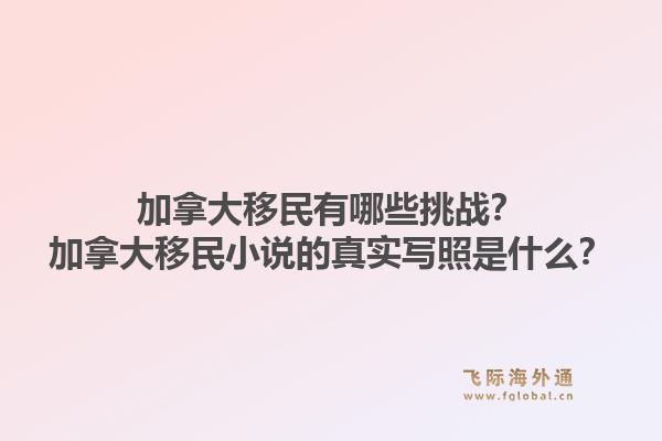 加拿大移民有哪些挑战？加拿大移民小说的真实写照是什么？1.jpg