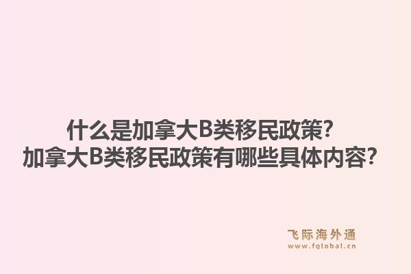 什么是加拿大b类移民政策？加拿大b类移民政策有哪些具体内容？1.jpg