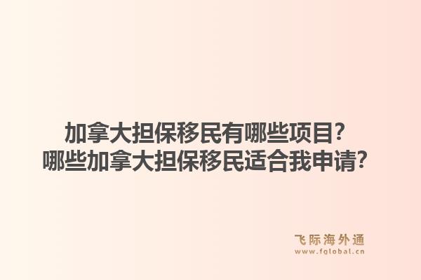 加拿大担保移民有哪些项目？哪些加拿大担保移民适合我申请？1.jpg