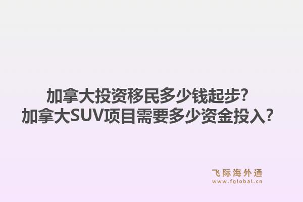 加拿大投资移民多少钱起步？加拿大suv项目需要多少资金投入？1.jpg