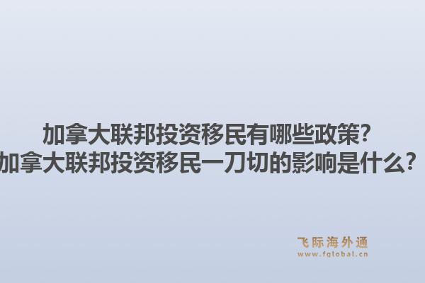 加拿大联邦投资移民有哪些政策？加拿大联邦投资移民一刀切的影响是什么？1.jpg
