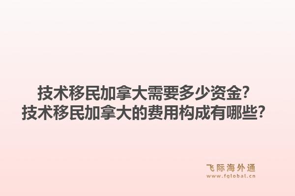 技术移民加拿大需要多少资金？技术移民加拿大的费用构成有哪些？1.jpg