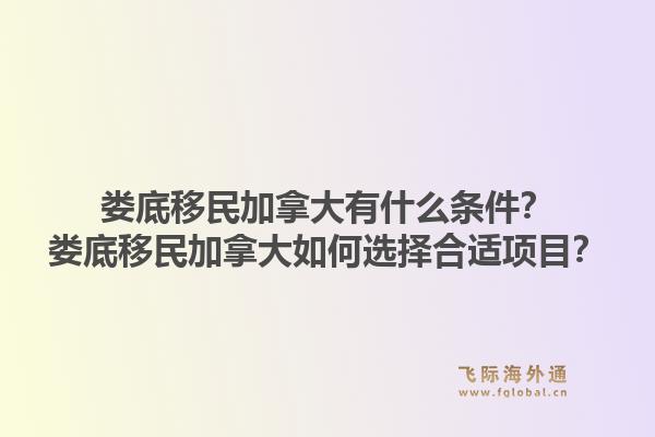 娄底移民加拿大有什么条件？娄底移民加拿大如何选择合适项目？1.jpg
