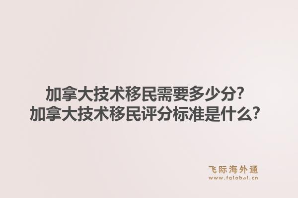 加拿大技术移民需要多少分？加拿大技术移民评分标准是什么？1.jpg